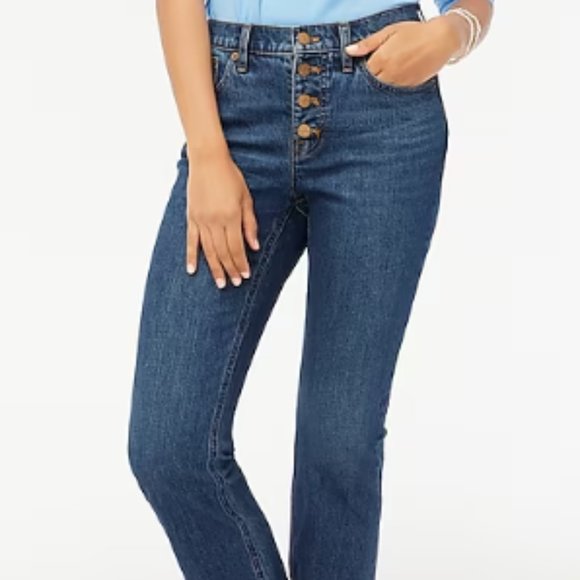 J. Crew Factory Tall flare crop jean in all-day stretch - Picture 1 of 3